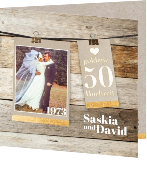 Einladungskarte - Goldene Hochzeit