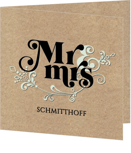 Hochzeitskarte - Mr & Mrs