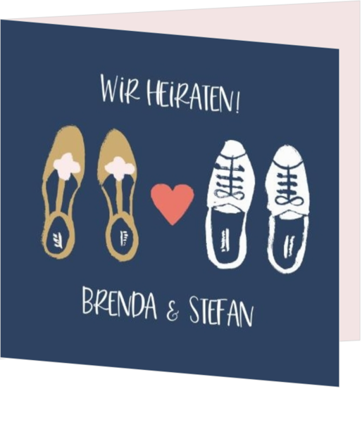 Hochzeitskarte - Schuhe