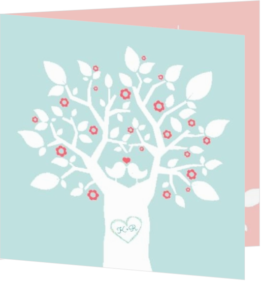 Hochzeitskarte - Liebesbaum