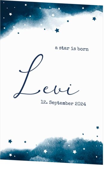 Geburtskarte - Levi - Sternenhimmel