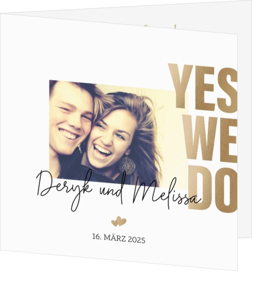 Hochzeitskarte - YES WE DO
