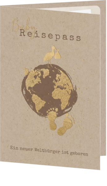 Geburtskarte Tobias - Baby Reisepass