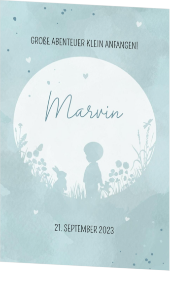 Geburtskarte Marvin - Das große Abenteuer