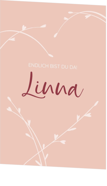 Geburtskarte Linna - Zweige
