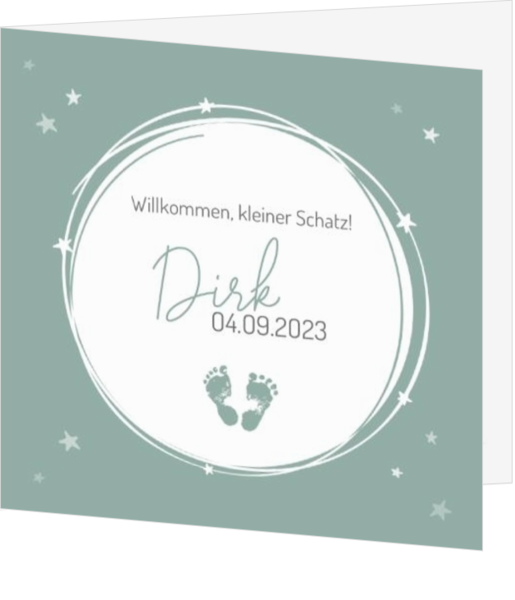Geburtskarte Dirk - Füße