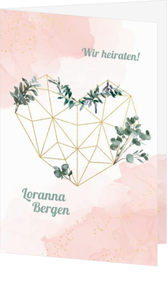 Hochzeitskarte - Romantisches Herz