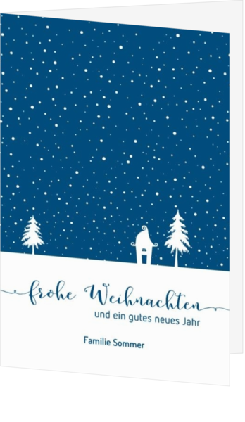 Weihnachtskarte - Winterlandschaft
