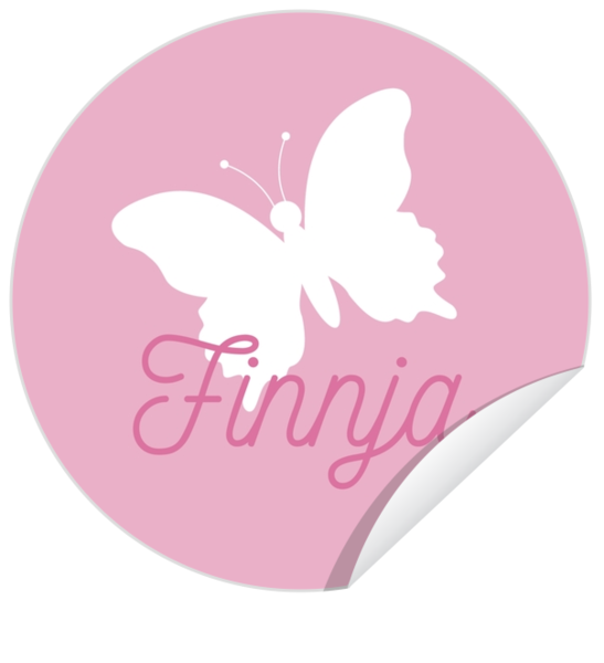 Kommunion Aufkleber Finnja - Lieber kleiner Schmetterling